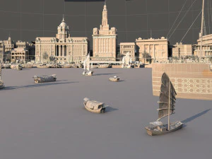 Shanghai Bund 3D Model
