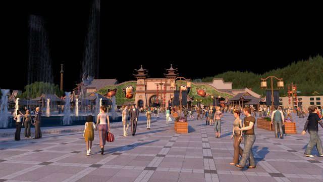 Amusement park 3D Модель .c4d .max .obj .3ds .fbx .stl .blend 