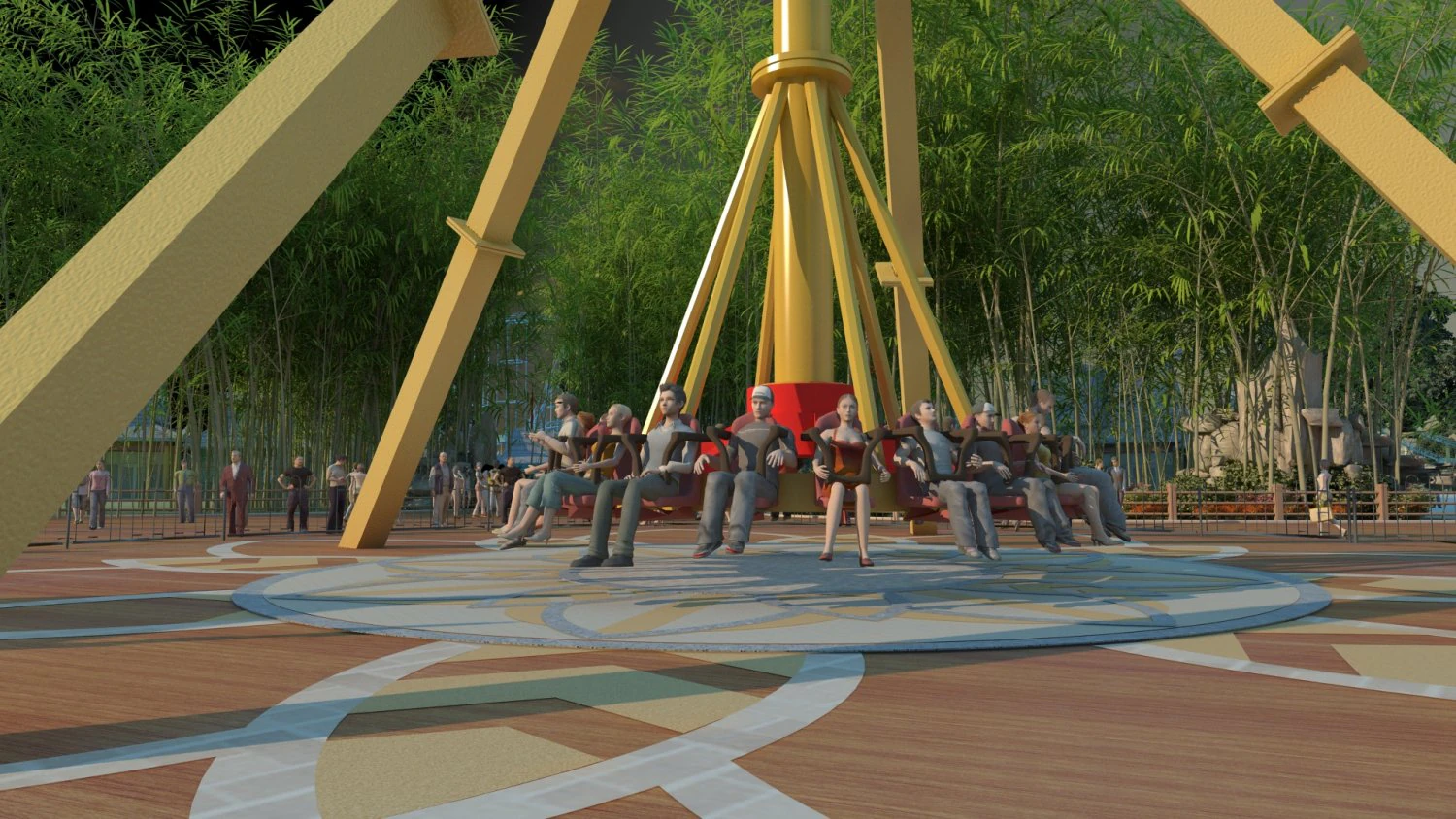Amusement park 3D Model .c4d .max .obj .3ds .fbx .stl .blend