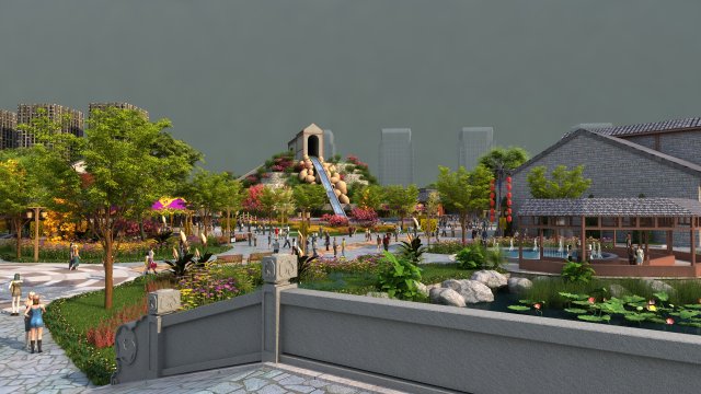 Amusement park 3D Model .c4d .max .obj .3ds .fbx .stl .blend 