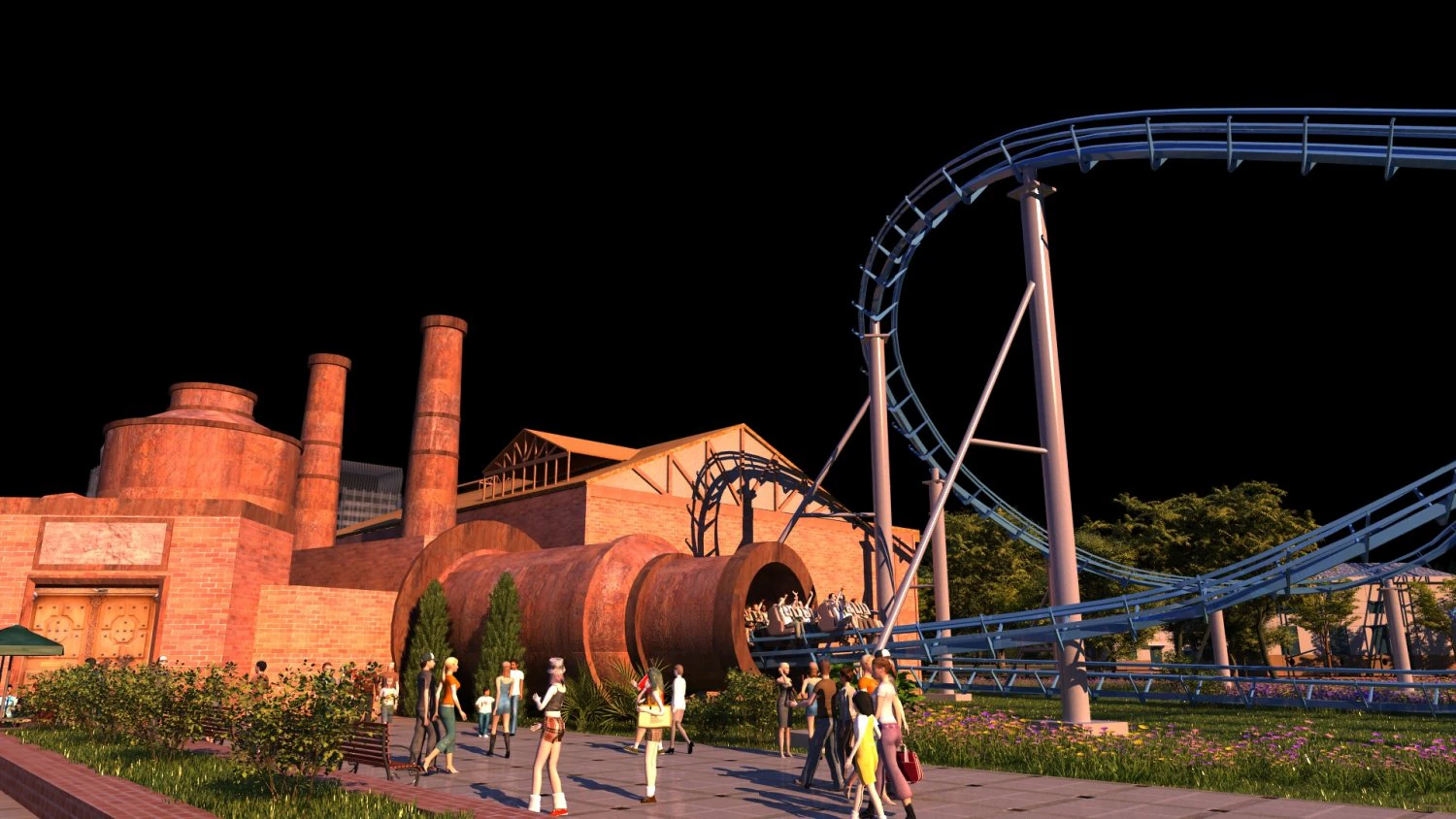 Amusement park 3D Model .c4d .max .obj .3ds .fbx .stl .blend