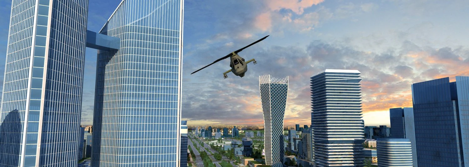Helicopter 3D Model .c4d .max .obj .3ds .fbx .stl .blend