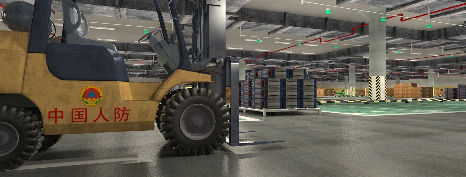 Warehouse 3D Model .c4d .max .obj .3ds .fbx .stl .blend 