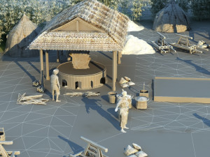Salt drying field 3D Model