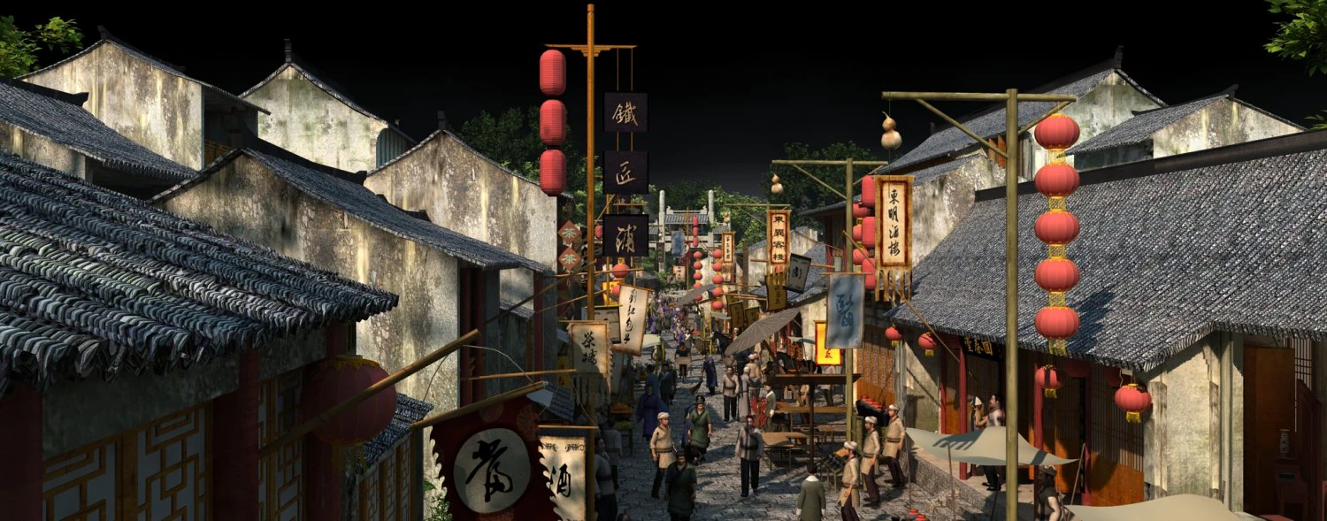 Ancient town 3D Model .c4d .max .obj .3ds .fbx .stl .blend 