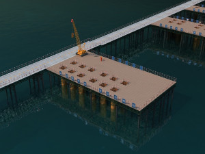 Build the bridge 3D मॉडल