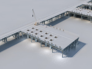 Build the bridge 3D मॉडल