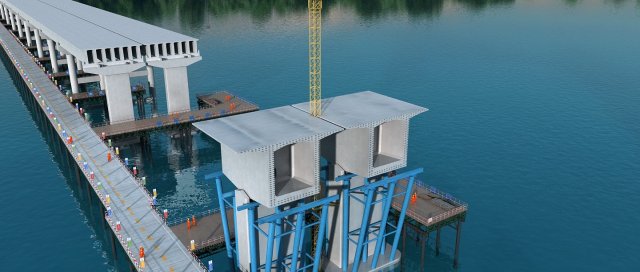 Build the bridge Modello 3D .c4d .max .obj .3ds .fbx .stl .blend 