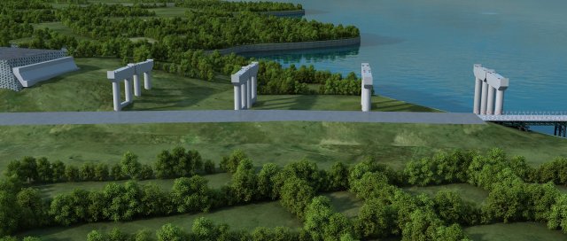Build the bridge 3Dモデル .c4d .max .obj .3ds .fbx .stl .blend 
