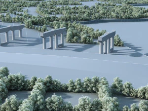 Build the bridge 3D Model
