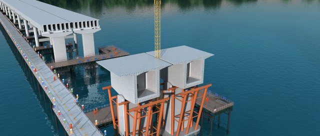 Build the bridge 3D Model .c4d .max .obj .3ds .fbx .stl .blend 