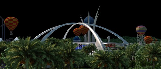 Aviation Pavilion 3D मॉडल .c4d .max .obj .3ds .fbx .stl .blend 