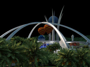 航空パビリオン 3Dモデル