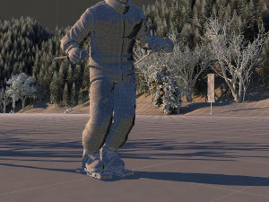 Ski facility 3D Model