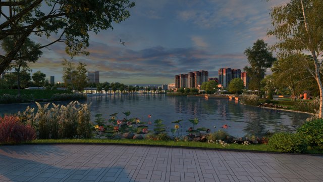 Park 3D Модель .c4d .max .obj .3ds .fbx .stl .blend 