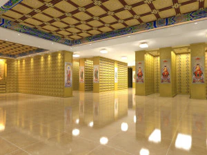 Sala espositiva Modello 3D