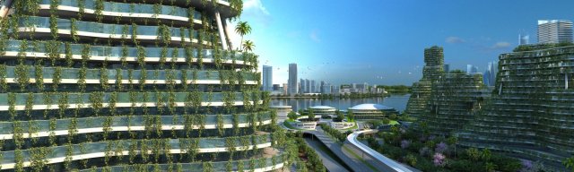 Green city Modello 3D .c4d .max .obj .3ds .fbx .stl .blend