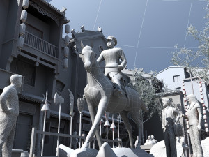 Commercial street Modèle 3D