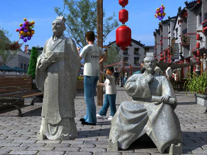 Jalan komersial Model 3D