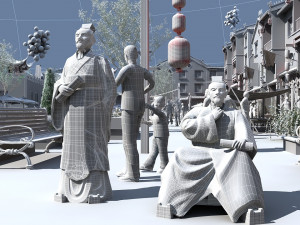 Commercial street Modèle 3D
