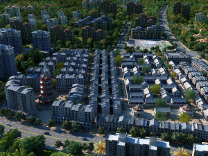 Commercial street 3D Modell