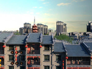 商店街 3Dモデル