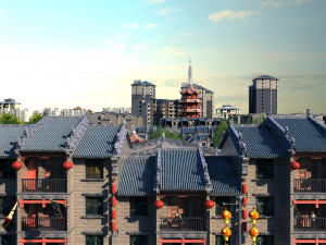 Commercial street Modèle 3D