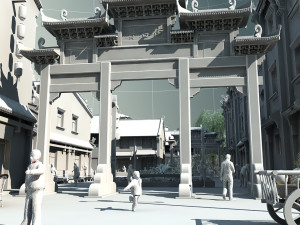 Commercial street Modelo 3D