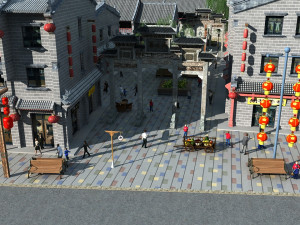 Commercial street 3D Model