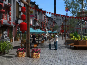 Commercial street 3D Model