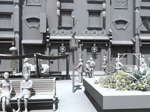 Commercial street 3D 模型