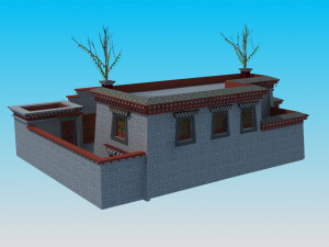 Tibetan house Modelo 3D