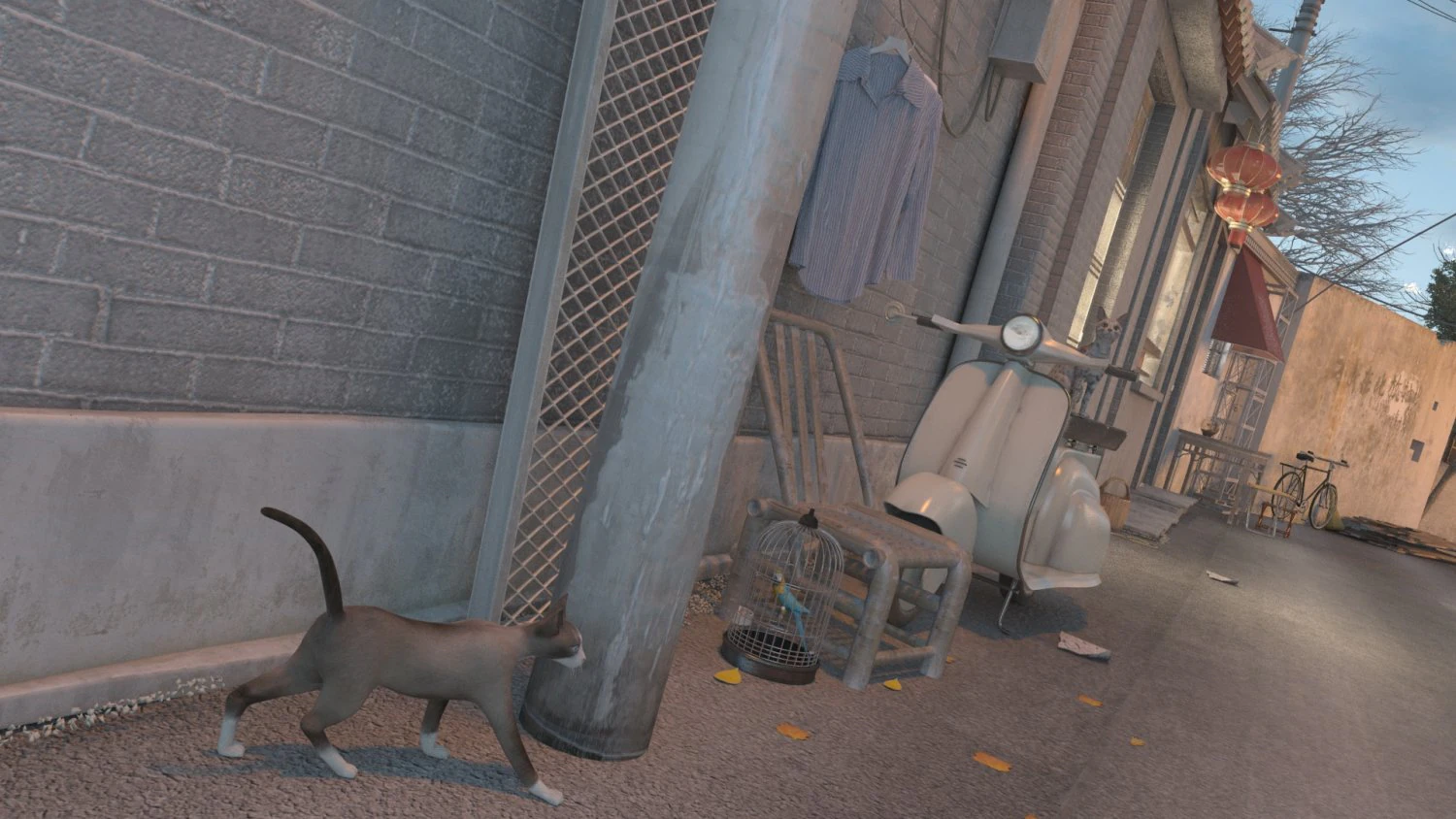 Alley 3D Model .c4d .max .obj .3ds .fbx .stl .blend 