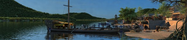 Ancient pier 3D Model .c4d .max .obj .3ds .fbx .stl .blend 