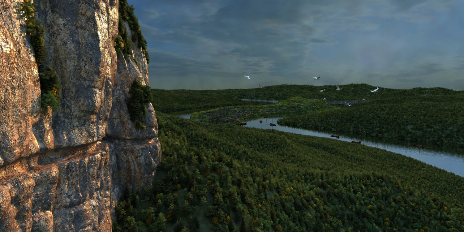 Ancient canal 3D Model .c4d .max .obj .3ds .fbx .stl .blend 