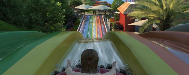 Water slide 3D Model .c4d .max .obj .3ds .fbx .stl .blend