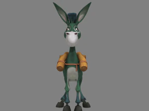 Cartoon donkey 3D Model