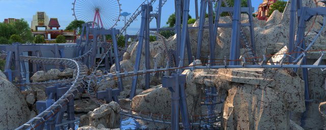 Water slide 3D Model .c4d .max .obj .3ds .fbx .stl .blend 