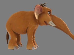 漫画の象の赤ちゃん 3Dモデル