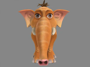 Cartoon baby elephant 3D Model