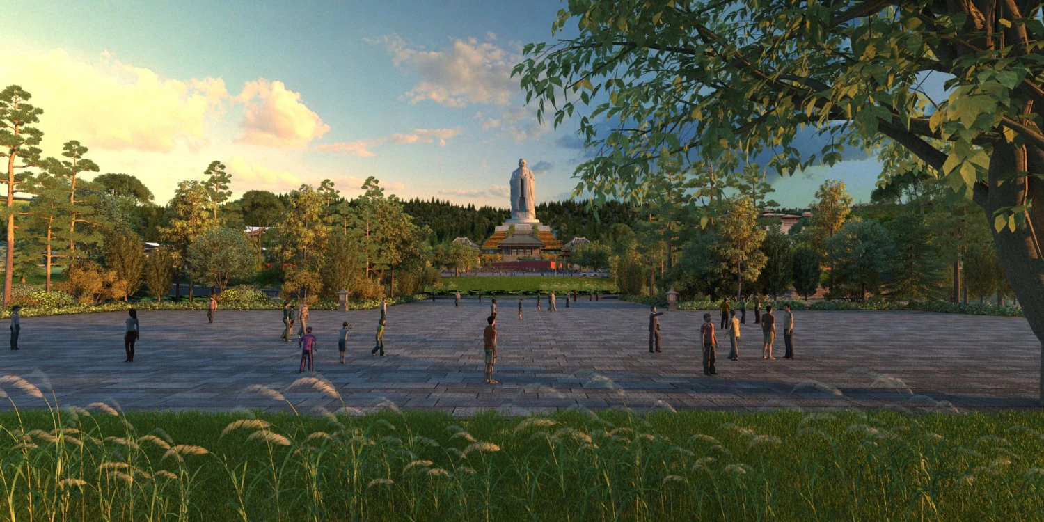 Hometown of Confucius 3D Model .c4d .max .obj .3ds .fbx .stl .blend 