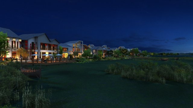 City night view Modelo 3D .c4d .max .obj .3ds .fbx .stl .blend 