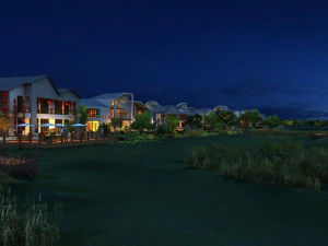 Vista nocturna de la ciudad Modelo 3D