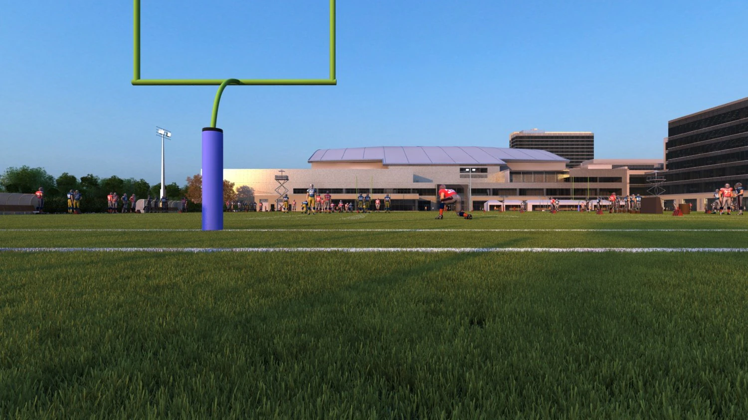 Rugby game 3D Model .c4d .max .obj .3ds .fbx .stl .blend 