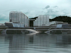 Drijvend gebouw 3D Model