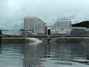 Floating building Model 3D