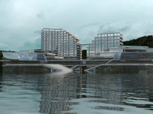 Floating building 3D Model