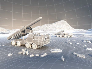 Macchina missilistica Modello 3D