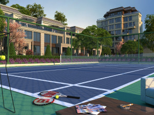 Tennis court 3D Model