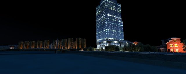 City night 3D Model .c4d .max .obj .3ds .fbx .stl .blend 
